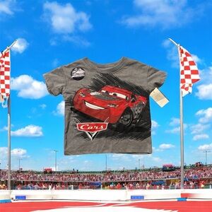 Disney Cars Gray and Red Short Sleeve Tee